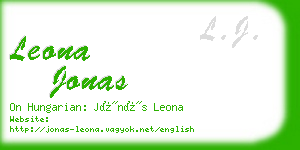 leona jonas business card